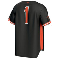 #1 Oregon State Beavers GameDay Greats Lightweight Baseball Fashion Jersey - Black