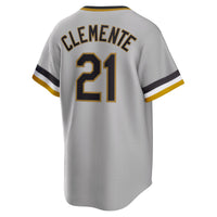 Pittsburgh Pirates Roberto Clemente Nike Gray Road Cooperstown Collection Player Jersey