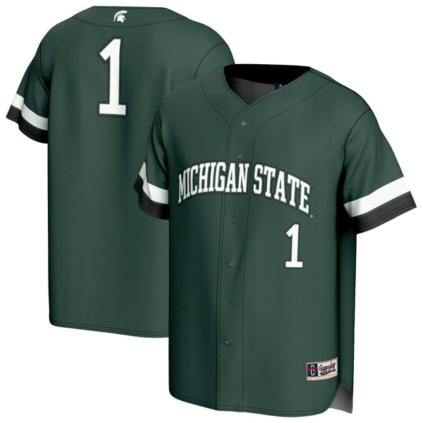 #1 Michigan State Spartans GameDay Greats Lightweight Collegiate Baseball Fashion Jersey - Green