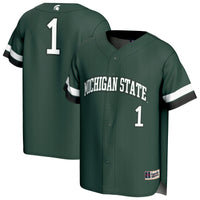 #1 Michigan State Spartans GameDay Greats Lightweight Collegiate Baseball Fashion Jersey - Green