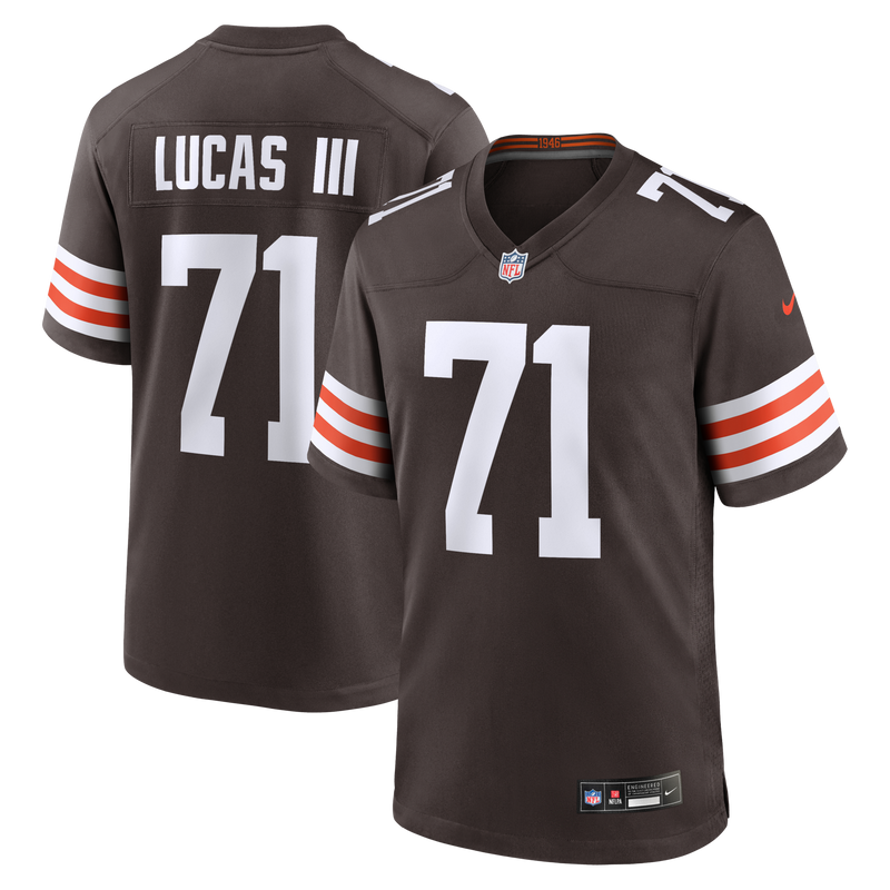 Cleveland Browns Cornelius Lucas Nike Brown Team Game Jersey