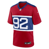 New York Giants Michael Strahan Nike Century Red Alternate Retired Player Game Jersey