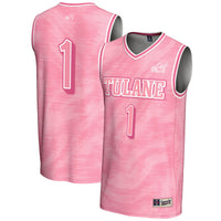 #1 Tulane Green Wave GameDay Greats Lightweight Basketball Jersey - Pink