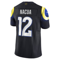 Los Angeles Rams Puka Nacua Nike Midnight Blue 2025 Rivalries Collection Stitched Limited Jersey