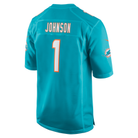 Miami Dolphins Chris Johnson Nike Aqua 2026 NFL Draft First Round Pick No. 27 Team Game Jersey
