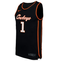#1 Oklahoma State Cowboys Nike Replica Basketball Jersey - Black