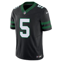 New York Jets Garrett Wilson Nike Legacy Black Alternate Vapor F.U.S.E. Limited Jersey