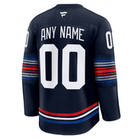 New York Rangers Fanatics Navy Alternate Premium Custom Jersey