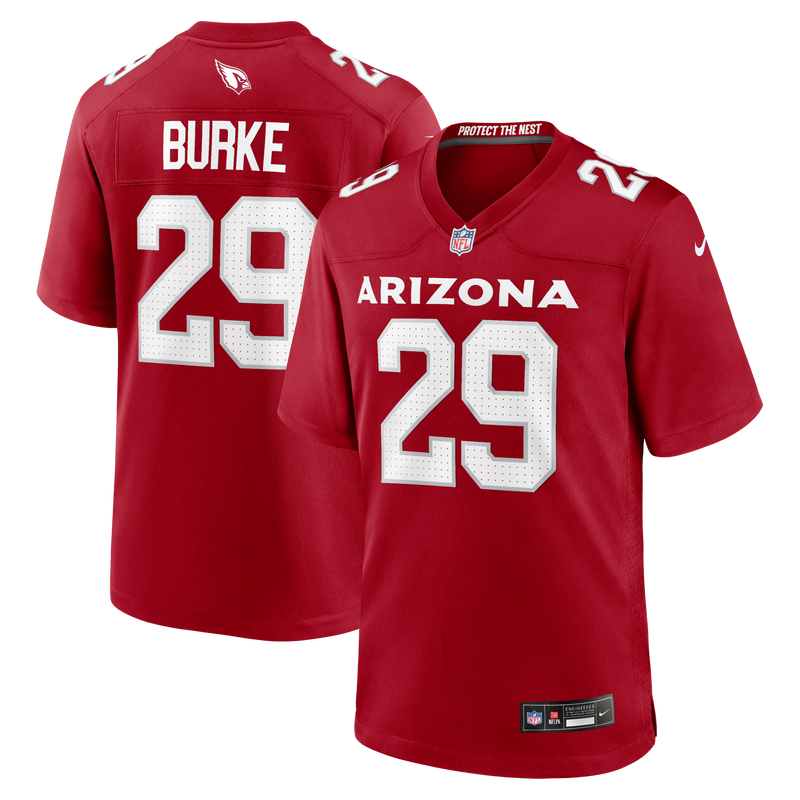 Arizona Cardinals Denzel Burke Nike Cardinal Team Game Jersey