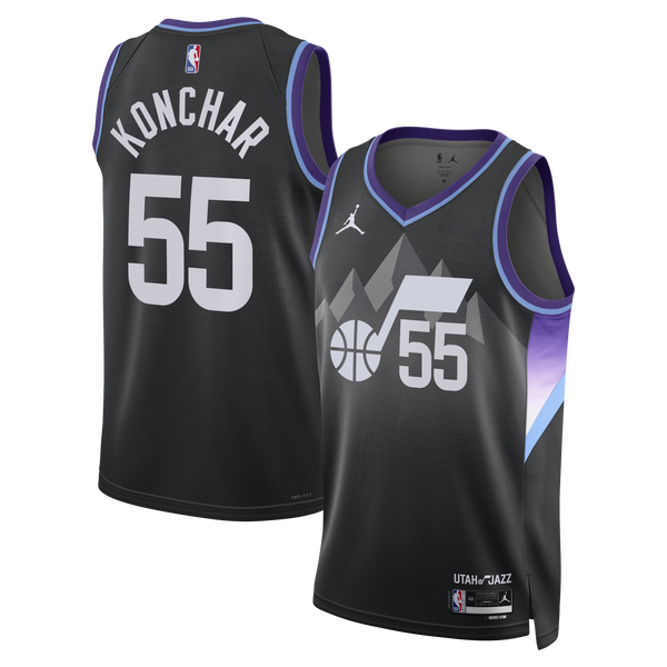 Utah Jazz Jordan Brand Statement Edition Swingman Jersey - Black - John Konchar -