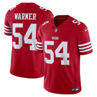 San Francisco 49ers Fred Warner Nike Scarlet Team Vapor F.U.S.E. Stitched Limited Jersey