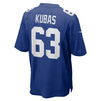 New York Giants Jake Kubas Nike Royal Team Game Jersey
