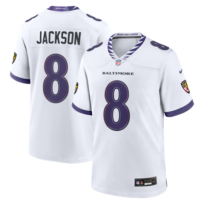 Baltimore Ravens Lamar Jackson Nike White Game Jersey