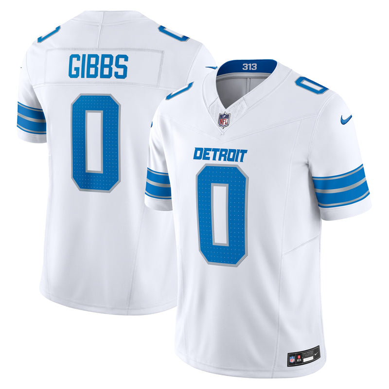 Detroit Lions Jahmyr Gibbs Nike White Vapor F.U.S.E. Limited Jersey