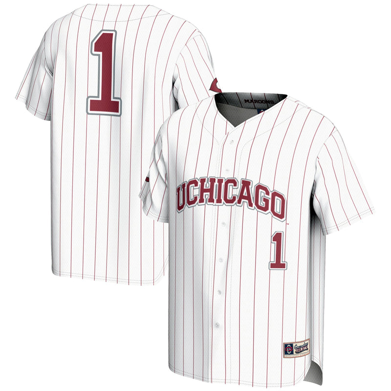 #1 UChicago Maroons GameDay Greats Lightweight Baseball Fashion Jersey - White