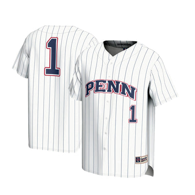 #1 Pennsylvania Quakers GameDay Greats Lightweight Baseball Jersey - White