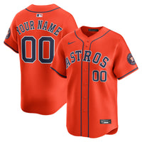 Houston Astros Nike Orange Alternate Limited Custom Jersey
