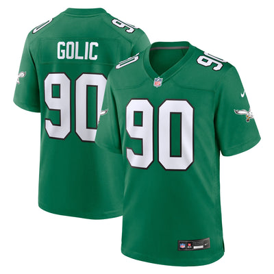 Philadelphia Eagles Mike Golic Nike Kelly Green Retired Player Alternate Game Jersey