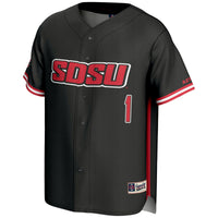 #1 San Diego State Aztecs GameDay Greats Lightweight Baseball Fashion Jersey - Black