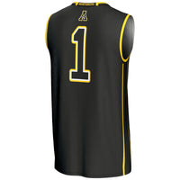 #1 Appalachian State Mountaineers GameDay Greats Lightweight Basketball Jersey - Black