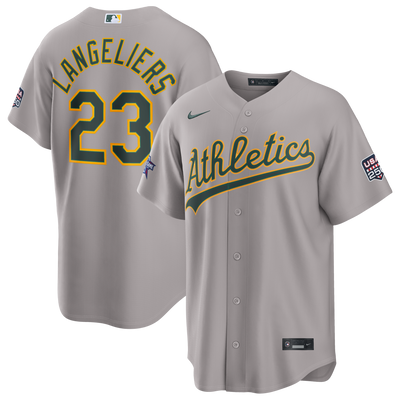 2026 All-Star Game Athletics Shea Langeliers Nike Gray Replica Jersey