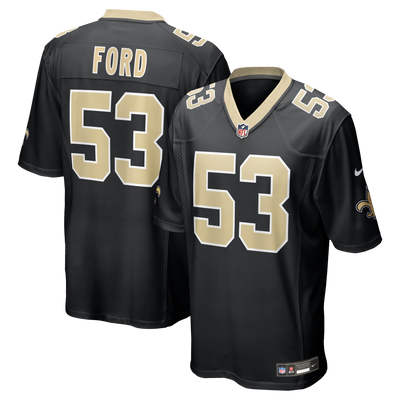 New Orleans Saints Jaylan Ford Nike Black Game Jersey