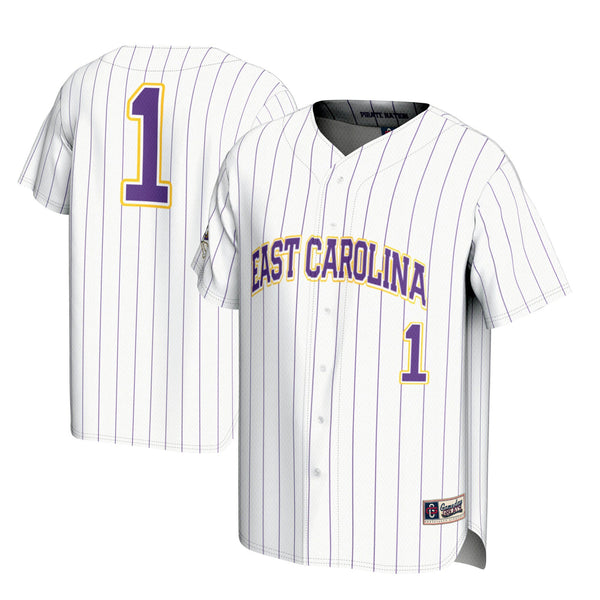 #1 ECU Pirates GameDay Greats Lightweight Baseball Jersey - White