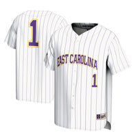 #1 ECU Pirates GameDay Greats Lightweight Baseball Jersey - White