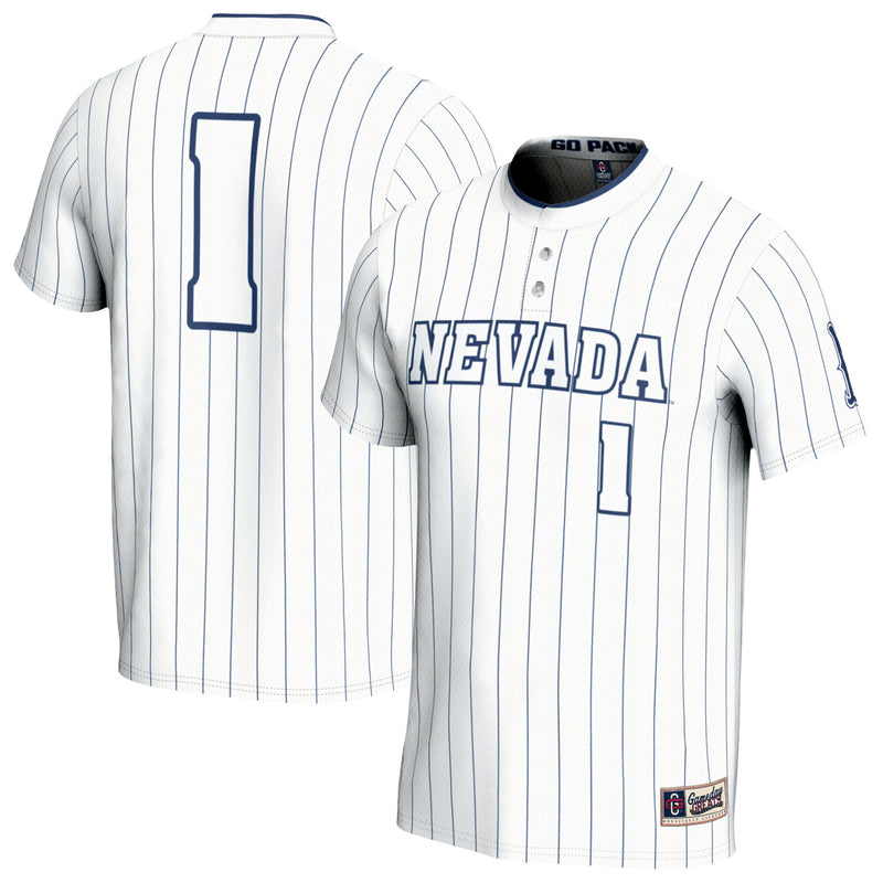 #1 Nevada Wolf Pack GameDay Greats Lightweight Collegiate Softball Fashion Jersey - White