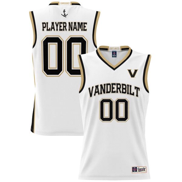 Vanderbilt Commodores GameDay Greats NIL Pick-A-Player Basketball Jersey - White