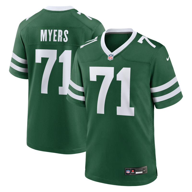 New York Jets Josh Myers Nike Legacy Green Team Game Jersey