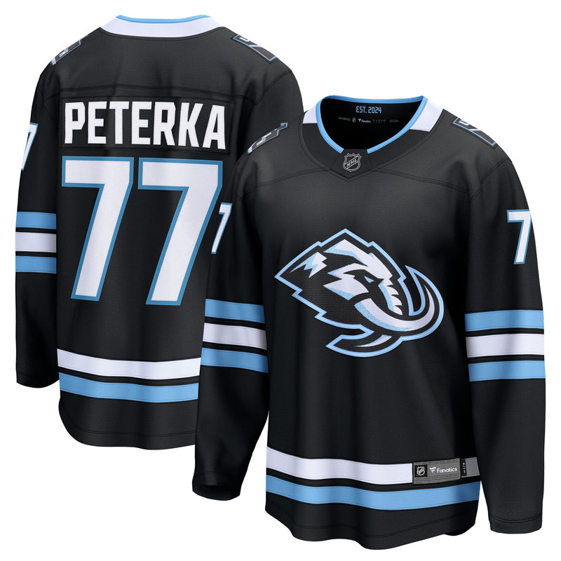 Utah Mammoth JJ Peterka Fanatics Black Home Breakaway Jersey
