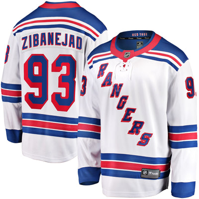 New York Rangers Mika Zibanejad Fanatics White Away Premier Breakaway Player Jersey