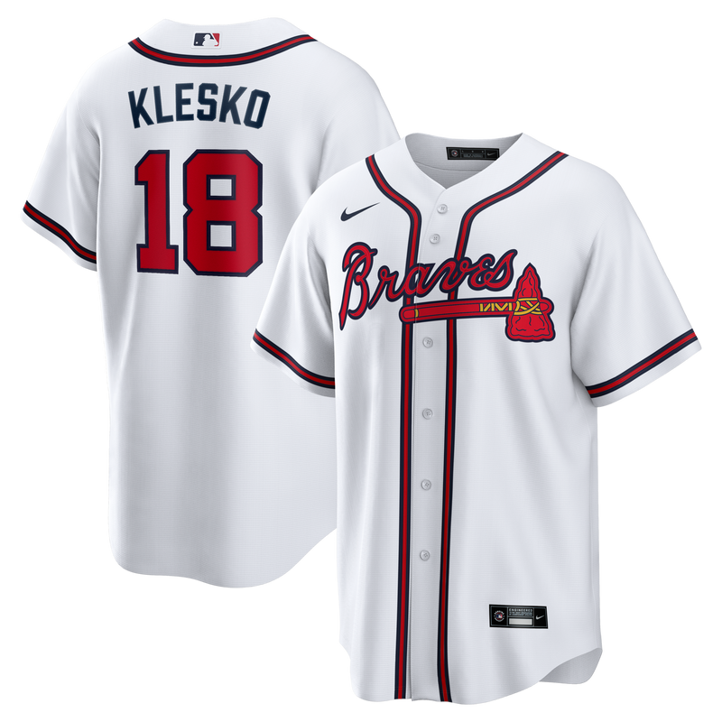 Atlanta Braves Ryan Klesko Nike White Home Retired Player Replica Jersey