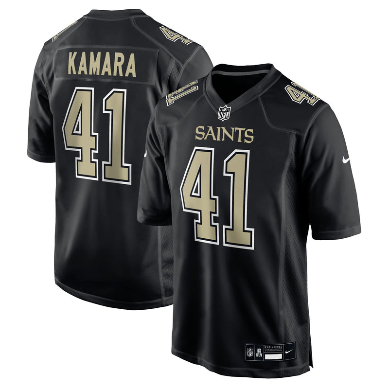 New Orleans Saints Alvin Kamara Nike Carbon Black Fashion Game Jersey