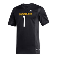 #1 Southern Miss Golden Eagles adidas Replica Football Jersey - Black