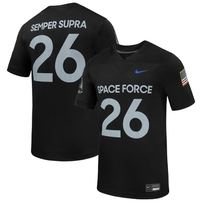 Air Force Falcons Nike Space Force Replica Football Jersey - Black
