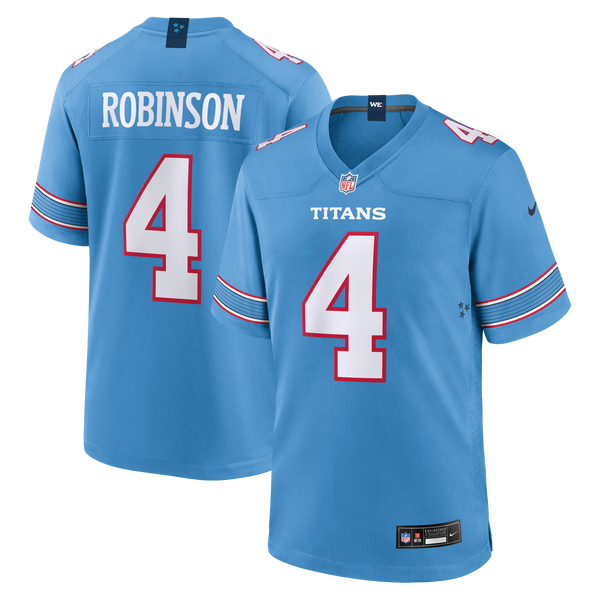 Tennessee Titans Wan'Dale Robinson Nike Light Blue Team Game Jersey