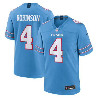 Tennessee Titans Wan'Dale Robinson Nike Light Blue Team Game Jersey