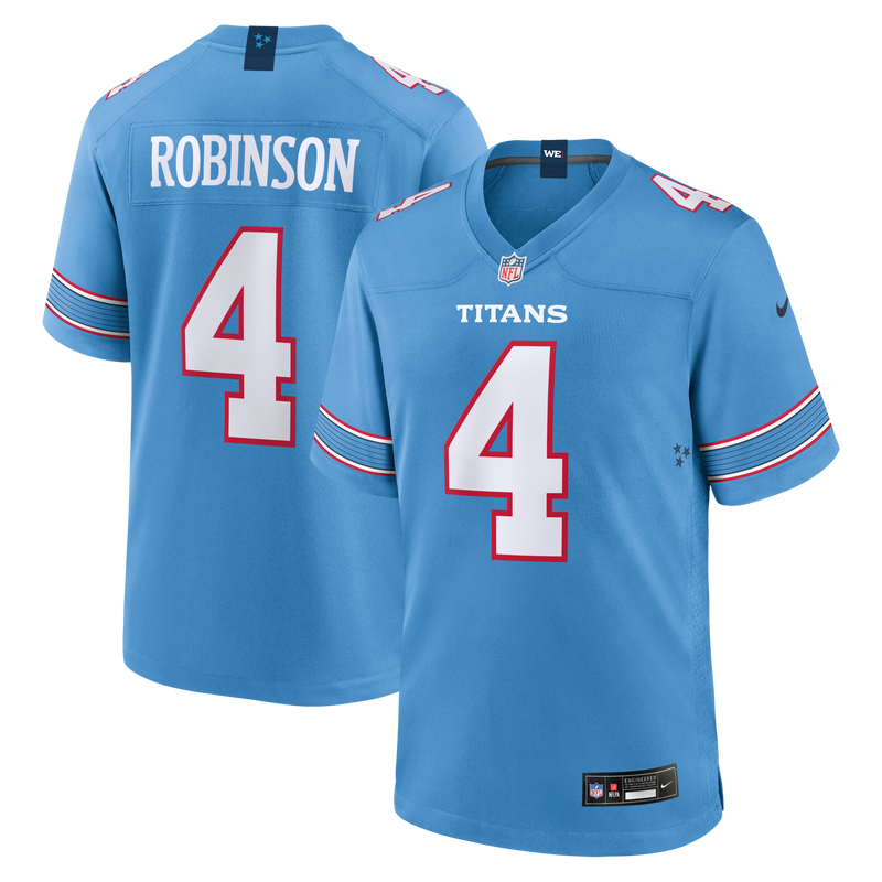 Tennessee Titans Wan'Dale Robinson Nike Light Blue Team Game Jersey