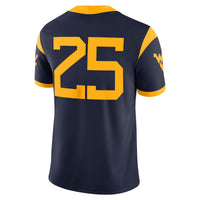 #25 West Virginia Mountaineers Nike Limited Home Game Jersey - Navy