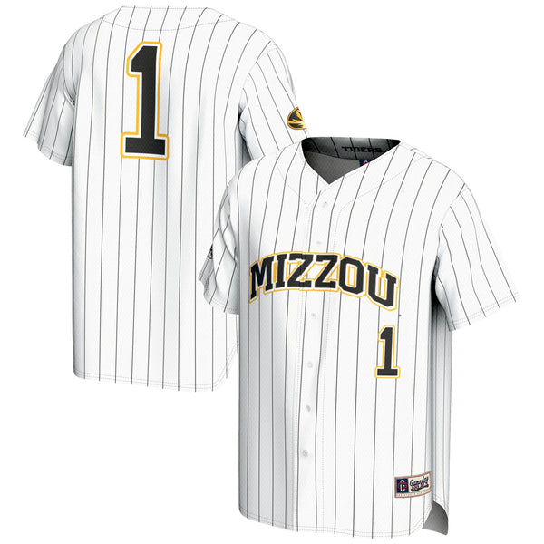 #1 Missouri Tigers GameDay Greats Lightweight Baseball Jersey - White