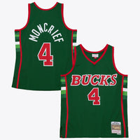 Milwaukee Bucks Mitchell & Ness Sidney Moncrief 1983 Dark Authentic Jersey - Burgundy/Green