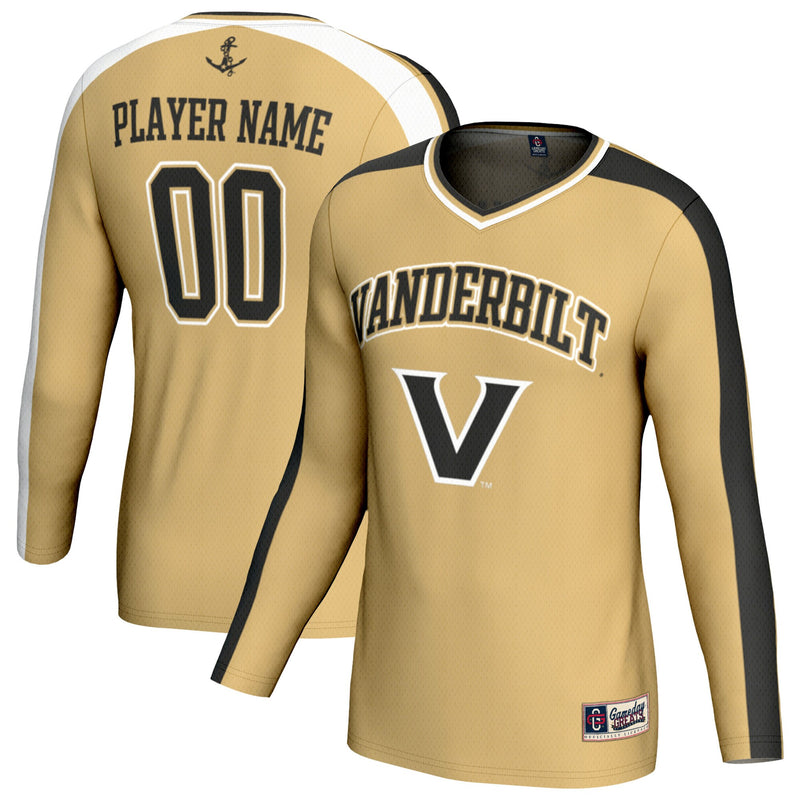 Vanderbilt Commodores GameDay Greats NIL Pick-A-Player Lightweight Collegiate Volleyball Fashion Jersey - Gold