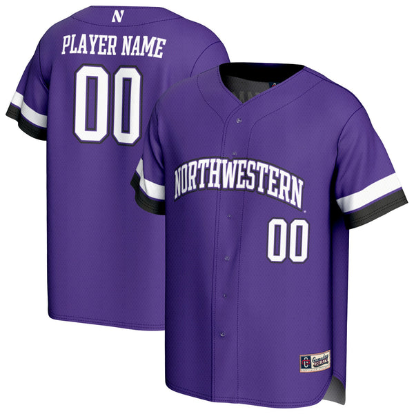 Northwestern Wildcats GameDay Greats Personalized Collegiate Baseball Fashion Jersey - Purple