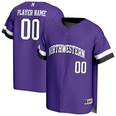 Northwestern Wildcats GameDay Greats Personalized Collegiate Baseball Fashion Jersey - Purple