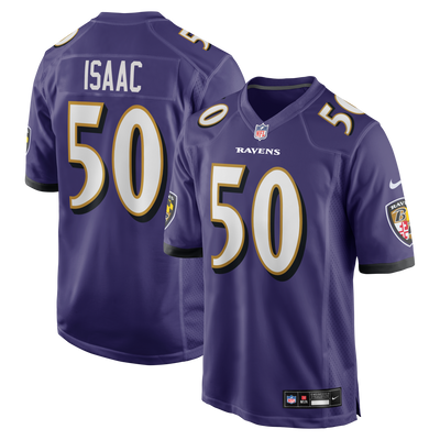 Baltimore Ravens Adisa Isaac Nike Purple Team Game Jersey
