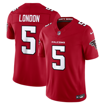 Atlanta Falcons Drake London Nike Red Team Vapor F.U.S.E. Stitched Limited Jersey