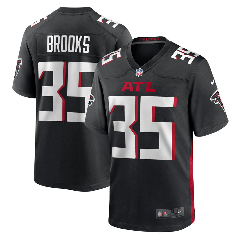 Atlanta Falcons Natrone Brooks Nike Black Team Game Jersey