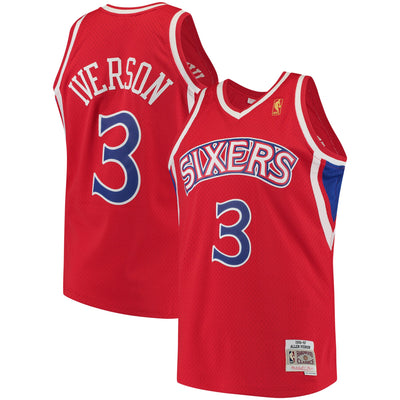 Mitchell & Ness Allen Iverson Red Philadelphia 76ers 1996-97 Hardwood Classics Swingman Jersey